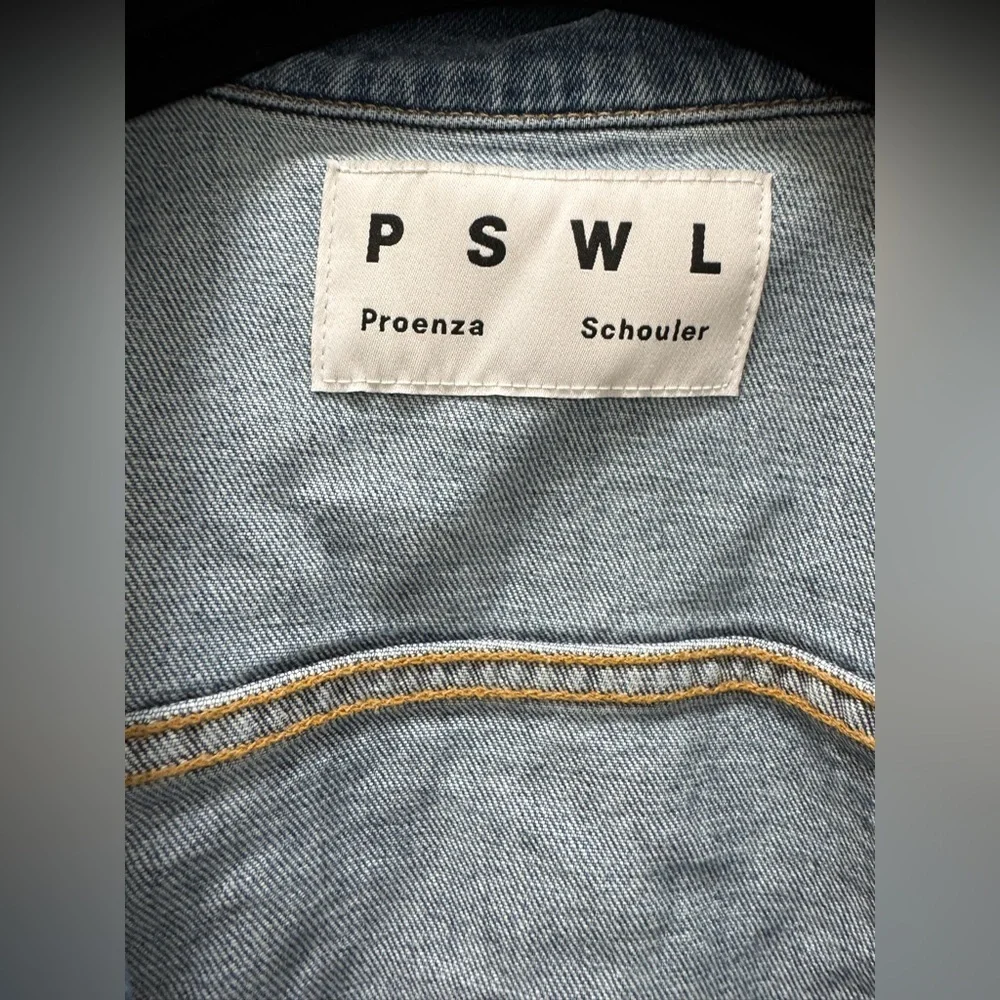 NWT $395 Proenza Schouler White Label Shrunken Denim Jacket large